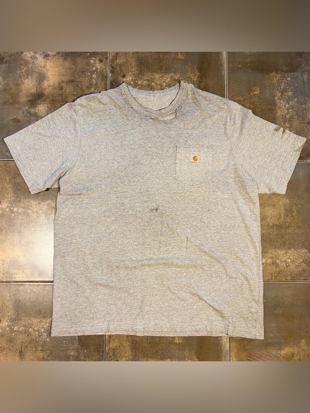 Carhartt Heather Gray Short-Sleeve Pocket Tee in XL